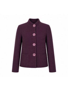 Signorelli Womens Virgin Wool Button-Up Jacket Size 46 Made In Italy